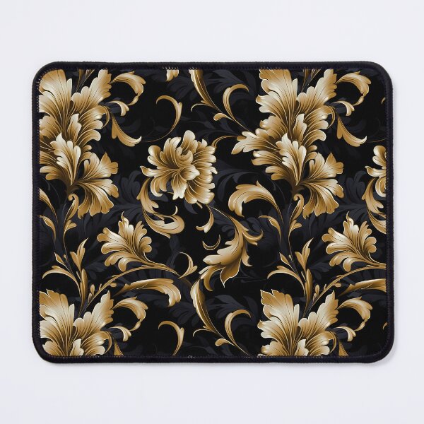 Item preview, Luxurious Black & Gold Floral Seamless Pattern designed and sold by PatternStudios.