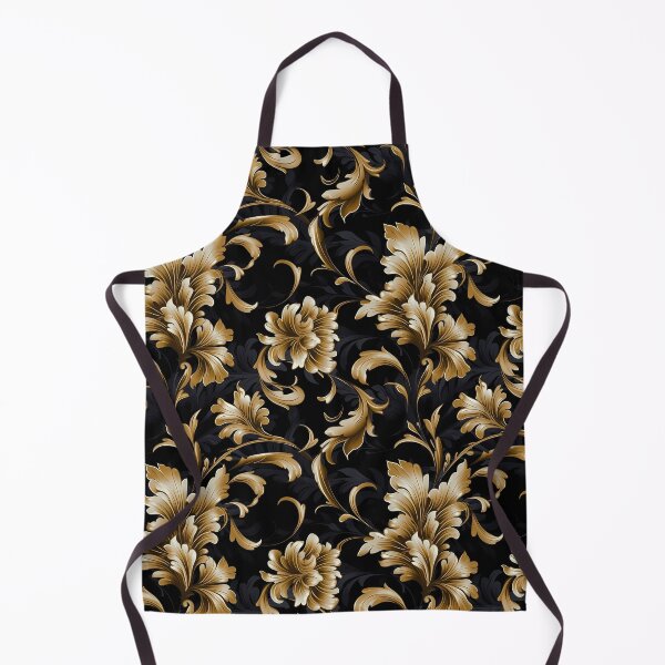 Item preview, Luxurious Black & Gold Floral Seamless Pattern designed and sold by PatternStudios.