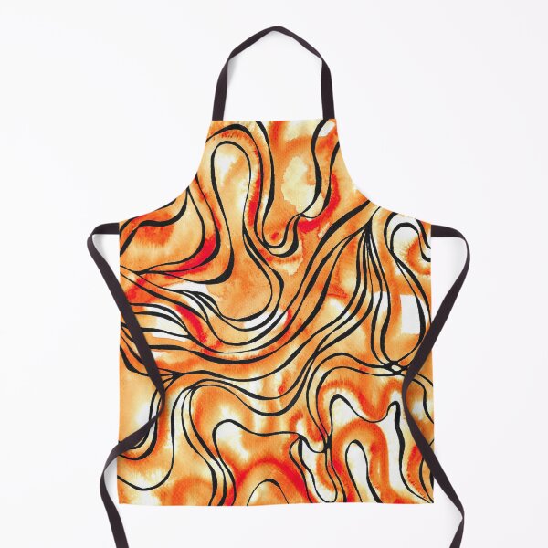 Item preview, Orange abstract waves designed and sold by InspiringLines.
