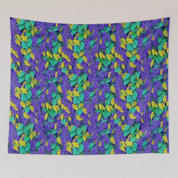 Artikelvorschau, Wisteria Leaves repeating pattern entworfen und verkauft von kiyaansh16.