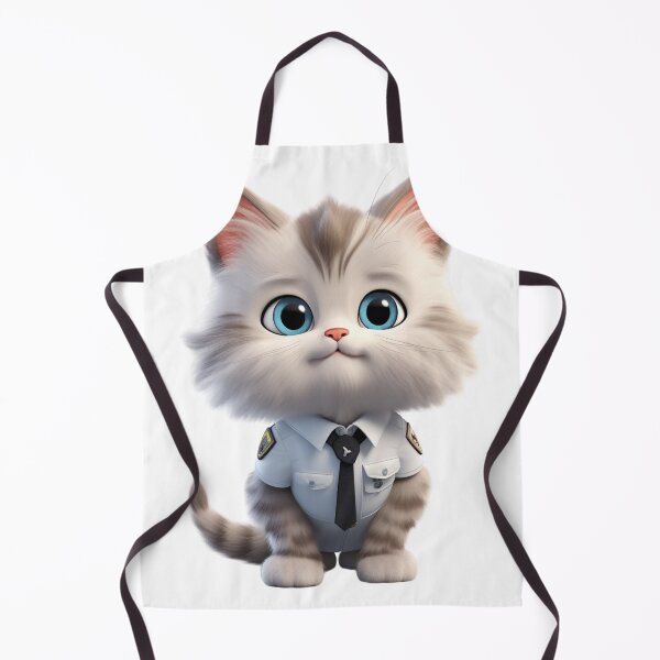 Item preview, Fluffy Cute Cartoon Cat in Uniform designed and sold by FastlaneID.