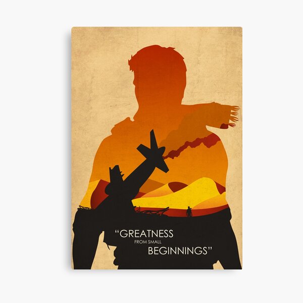 La grandeur des débuts modestes Impression sur toile