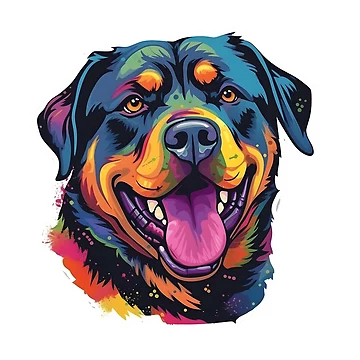 Artwork thumbnail, Neon Rottweiler by DfireZ