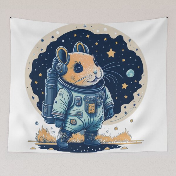 Item preview, Cute hamster astronaut conquering the moon. designed and sold by SaraSumi.