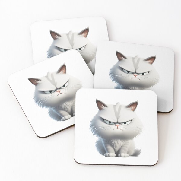 Item preview, ANGRY CUTE FLUFFY CAT designed and sold by FastlaneID.