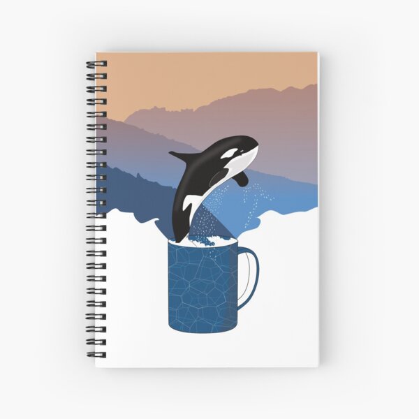 Whale in a cup Spiral Notebook