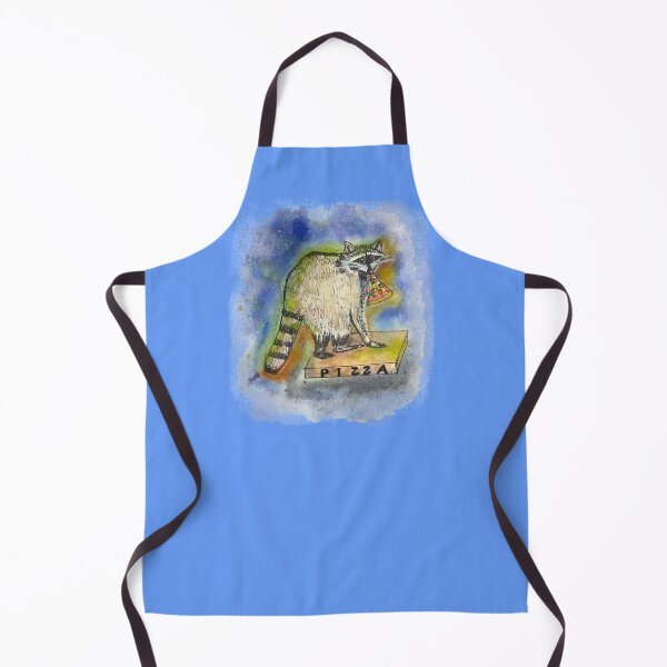 Item preview, Mischievous Racoon with pizza, Watercolor painting designed and sold by altairaleon.