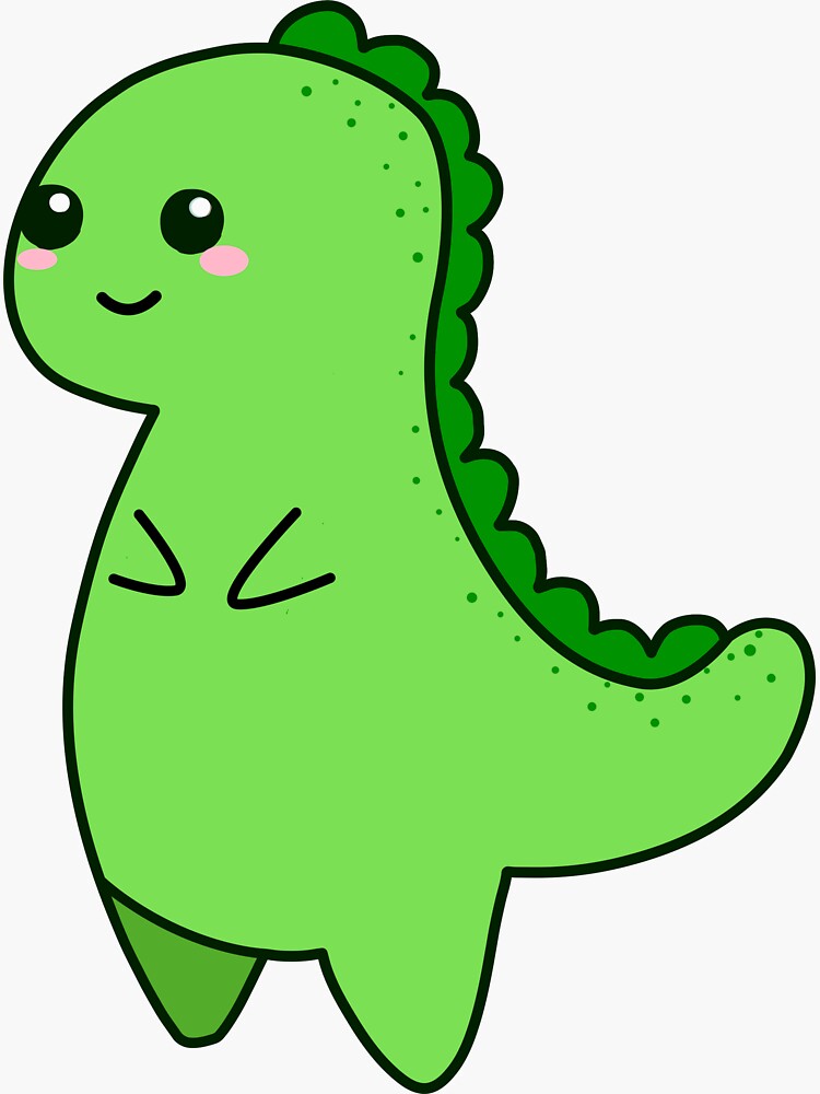 Kawaii Cute T Rex Tyrannosaurus Sticker For Sale By Theglaze Redbubble 7023