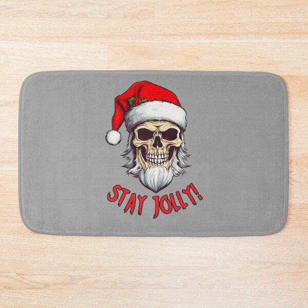 Item preview, Stay Jolly | Christmas Skull Wearing Santa Hat | Merry Christmas 2023 Ho Ho Ho designed and sold by CoolHippoQuotes.
