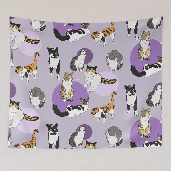 Item preview, Cats on Purple designed and sold by UrsulaRodgers.