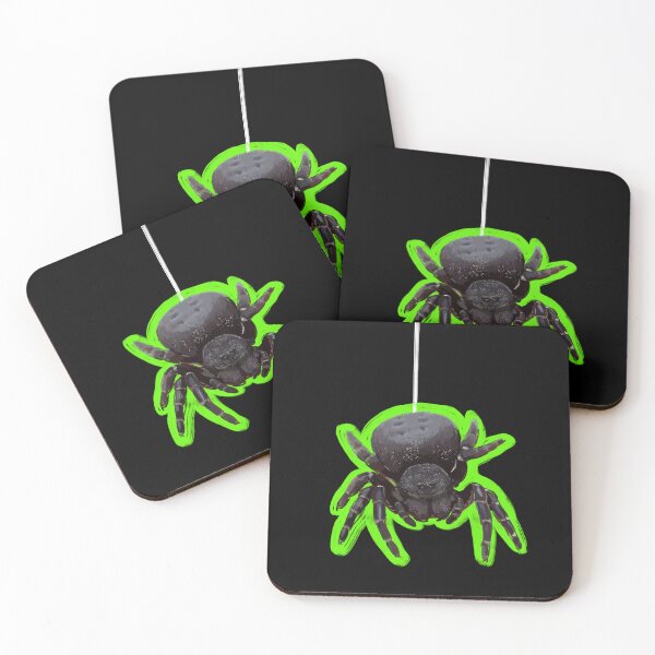 Item preview, Black velvet spider hanging on web designed and sold by AJPaint.