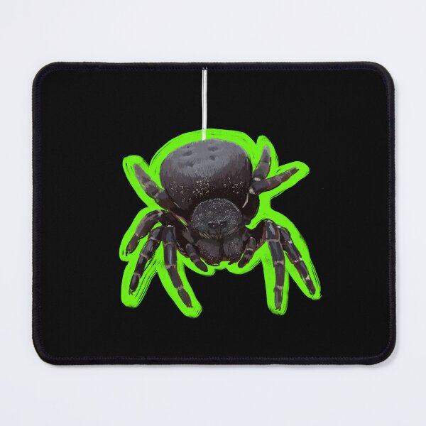 Item preview, Black velvet spider hanging on web designed and sold by AJPaint.
