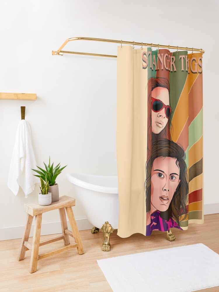 Disover Stranger Things - Max and Eleven Mall Shopping | Shower Curtain