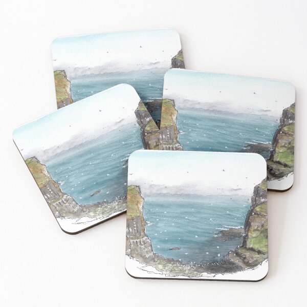 Item preview, Grimsey Sea Cliffs Watercolour designed and sold by Tom Napper Design.