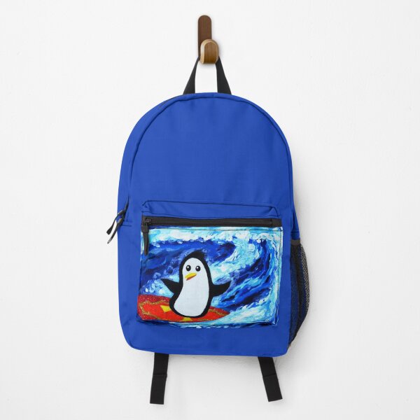 Item preview, Surfing penguin on a summer day   designed and sold by HappyFriendsArt.