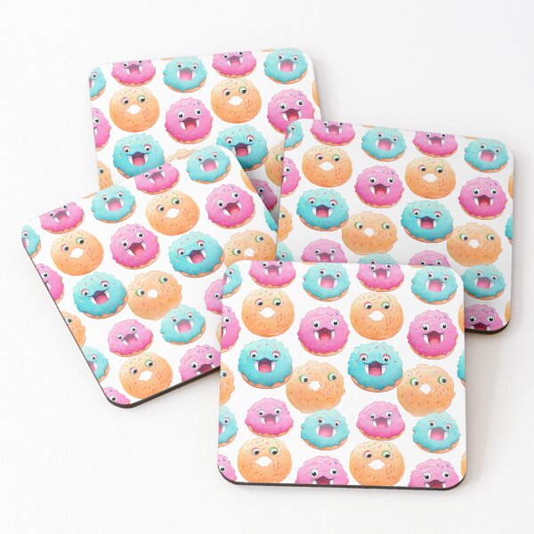 Item preview, Cute Frosted Doughnuts Monster designed and sold by PamsDesigns.