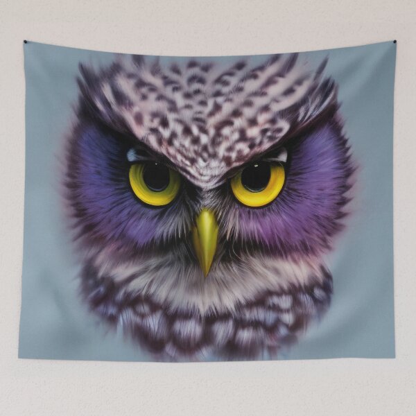 Item preview, Purple dreamy owl designed and sold by Arte-Vivo.
