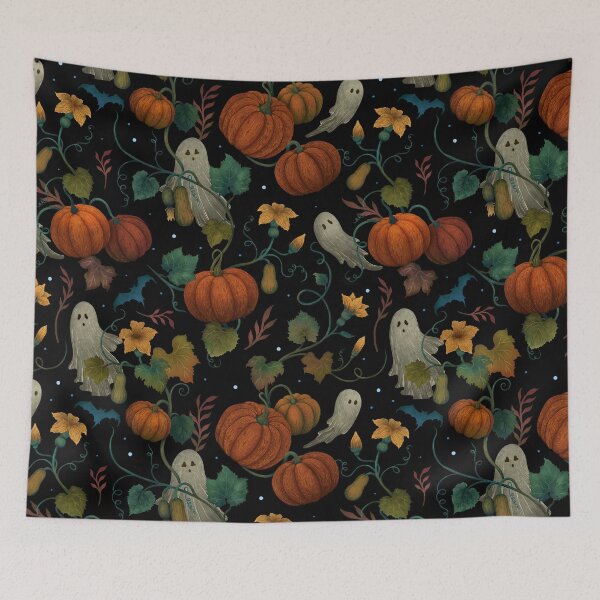Item preview, Pumpkin Ghost Pattern designed and sold by episodicDrawing.