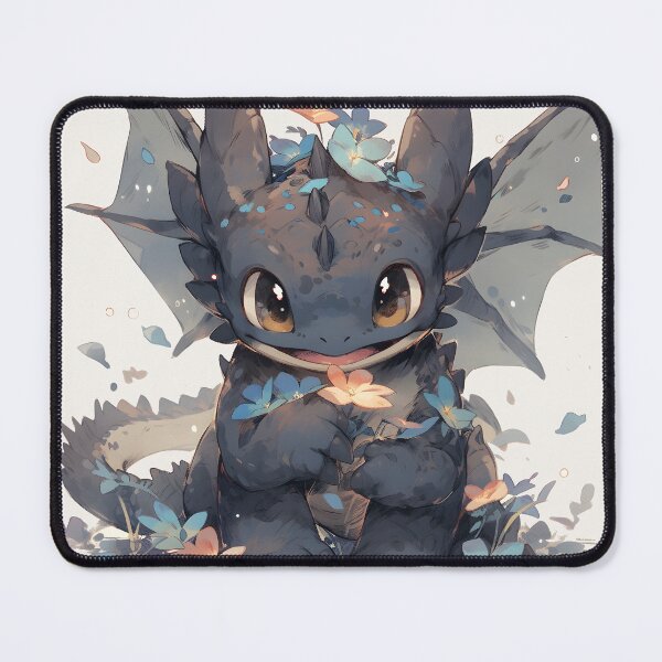 Item preview, Black dragon that loves flowers designed and sold by HydraDreams.