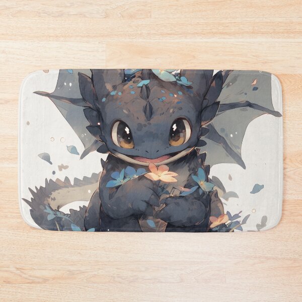 Item preview, Black dragon that loves flowers designed and sold by HydraDreams.