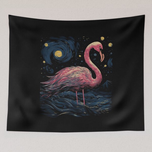 Artikelvorschau, Sternennacht-Flamingo-Geschenke Retro Vintage lustiger Strand-Sommer entworfen und verkauft von KsuAnn.