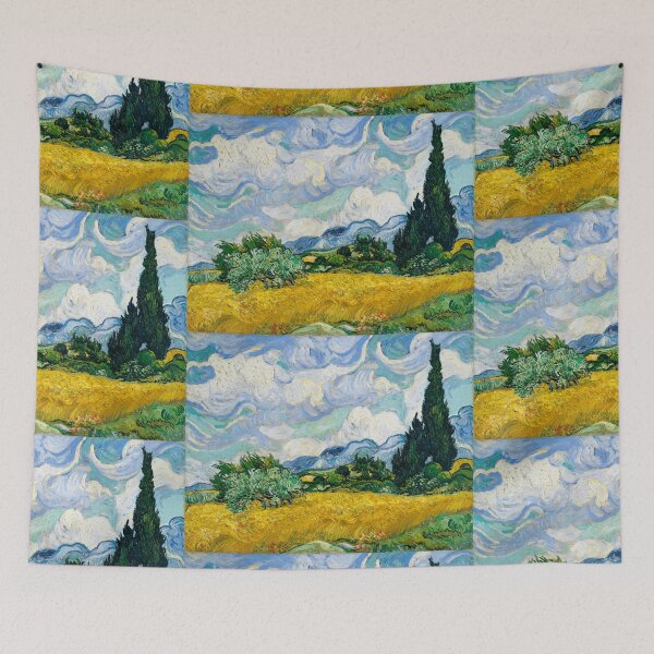 Item preview, Wheat Field with Cypresses designed and sold by fleurdesignart.