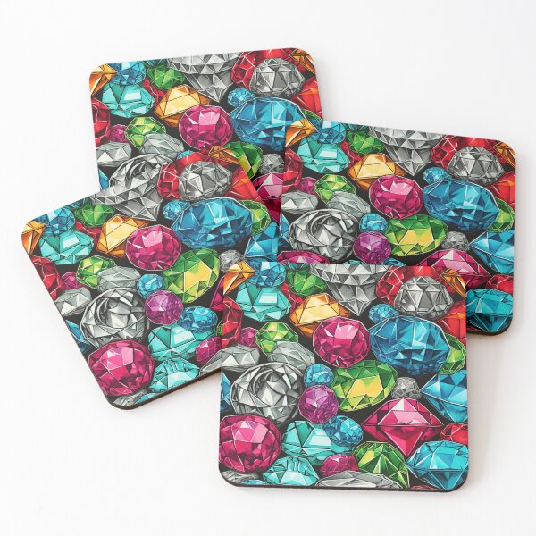 Item preview, Retro Jewels Pattern Design designed and sold by AestheticNow.