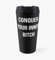 Erobern Sie Ihr inneres Hündchen Joe Rogan Motivational inspiriert Shirt Thermosbecher