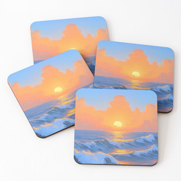 Artikelvorschau, Wunderschöner Sonnenuntergang am Meer entworfen und verkauft von Newrealis.