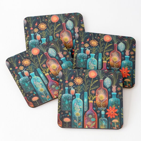 Item preview, Garden vases and bottles 5 designed and sold by Red Witch Art.