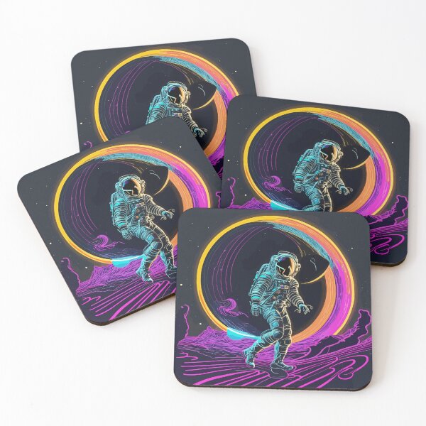 Item preview, Astronaut on Mars, neon style designed and sold by elearah1.