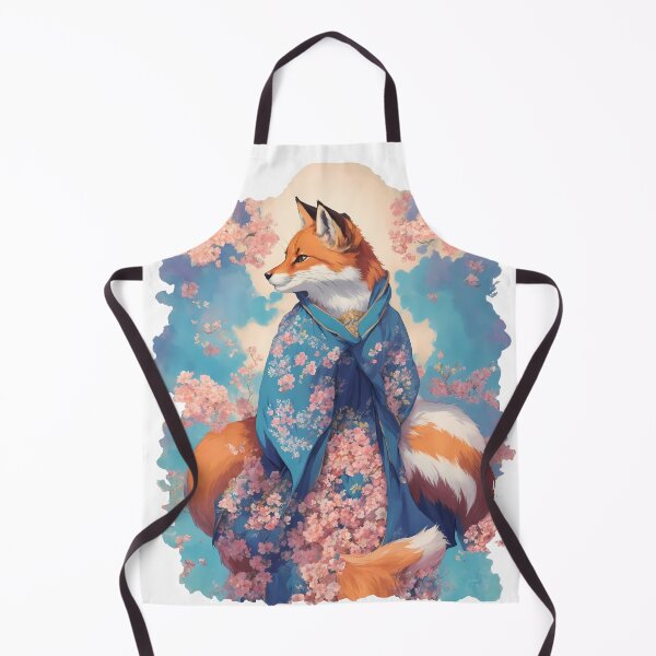 Aperçu de l'œuvre Kimono Fox - Élégance captivante du renard en tenue traditionnelle créée et vendue par DimHel2.