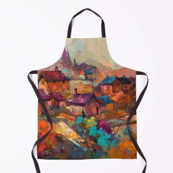 Item preview, Countryside village at sunset 3 designed and sold by Red Witch Art.