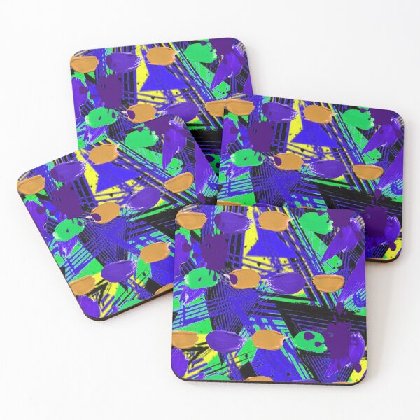 Item preview, Psychedelic Paint Blops graphic design 2, Abstraction, bold colorful abstract playful design inspired by nature designed and sold by Adri Barnard.