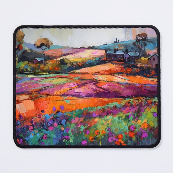 Item preview, Countryside village at sunset 4 designed and sold by Red Witch Art.