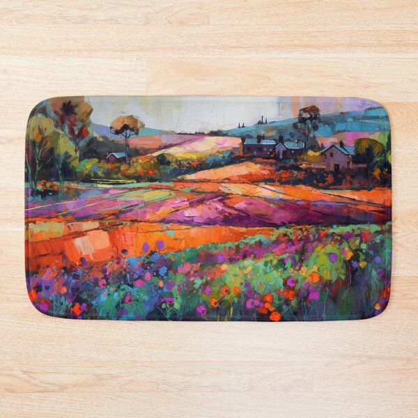 Item preview, Countryside village at sunset 4 designed and sold by Red Witch Art.