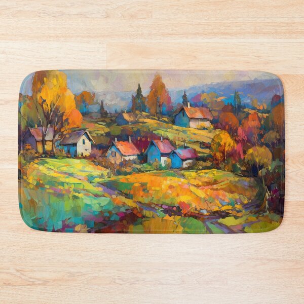 Item preview, Countryside village at sunset 5 designed and sold by Red Witch Art.
