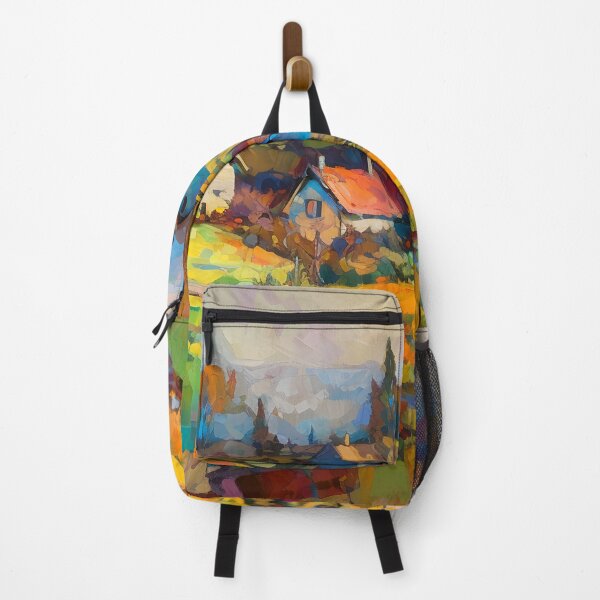 Item preview, Countryside village at sunset 5 designed and sold by Red Witch Art.