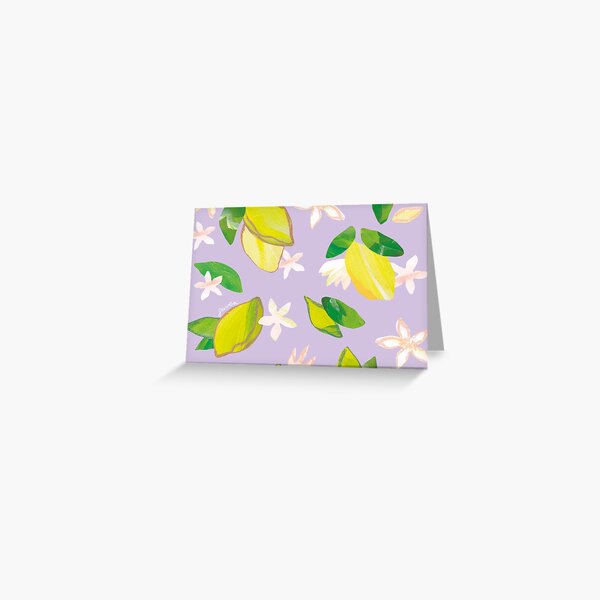 Lemonly - Lemon Print Postcard Greeting Card