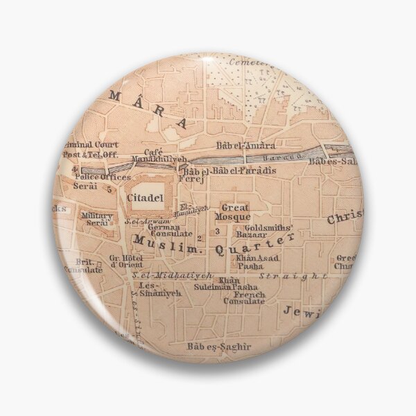 Item preview, Vintage Map of Damascus Syria (1899) designed and sold by BravuraMedia.