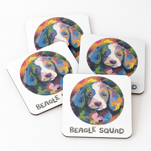 Item preview, Colorful Camo Beagle Squad designed and sold by Puristock.