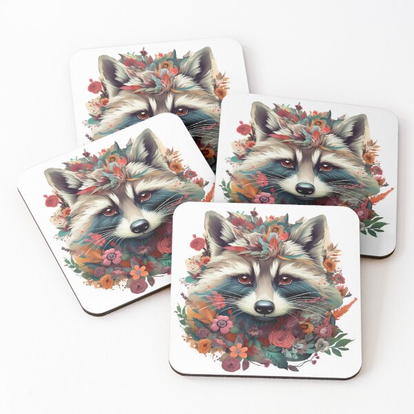 Item preview, Racoon Portrait - Animal Digital Painting designed and sold by Vril Design.