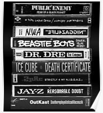 1990s Hip Hop Classic Cassette Tapes Poster