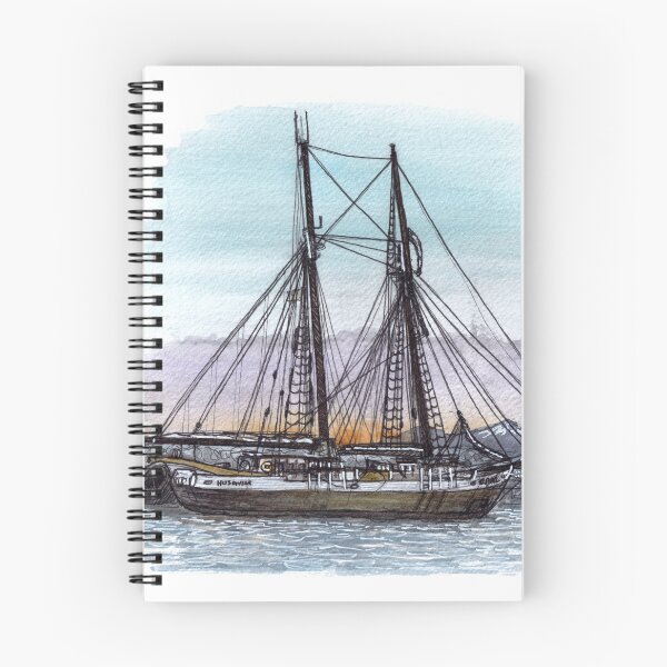 Item preview, Opal Schooner Watercolour designed and sold by Tom Napper Design.