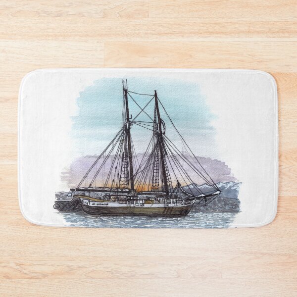 Item preview, Opal Schooner Watercolour designed and sold by Tom Napper Design.
