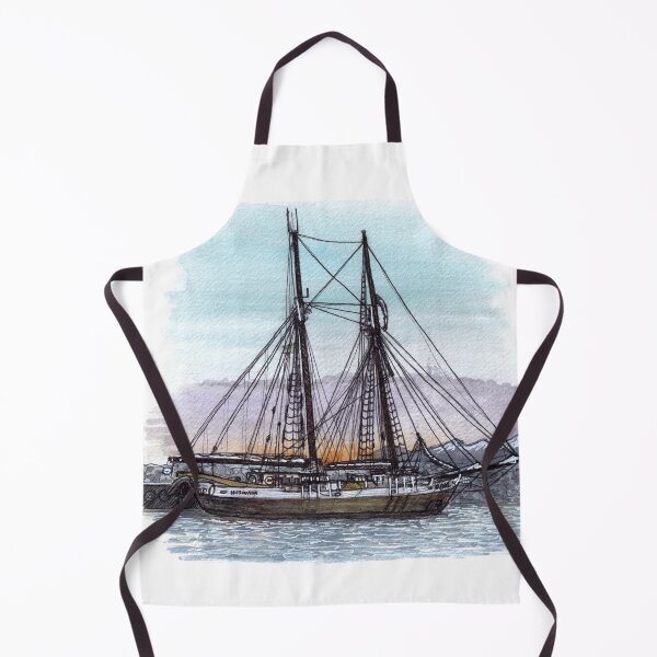 Item preview, Opal Schooner Watercolour designed and sold by Tom Napper Design.