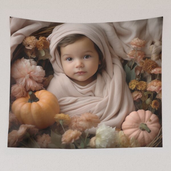 Item preview, A baby in a flower basket designed and sold by isBotStore.