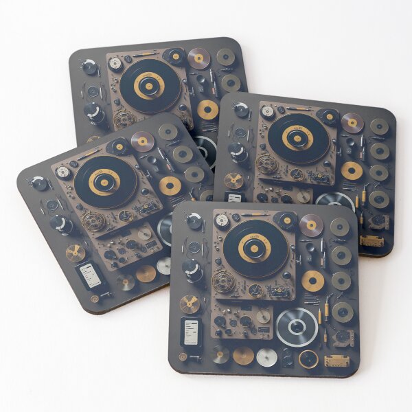Item preview, Record player Knolling designed and sold by Vibranta Studio.