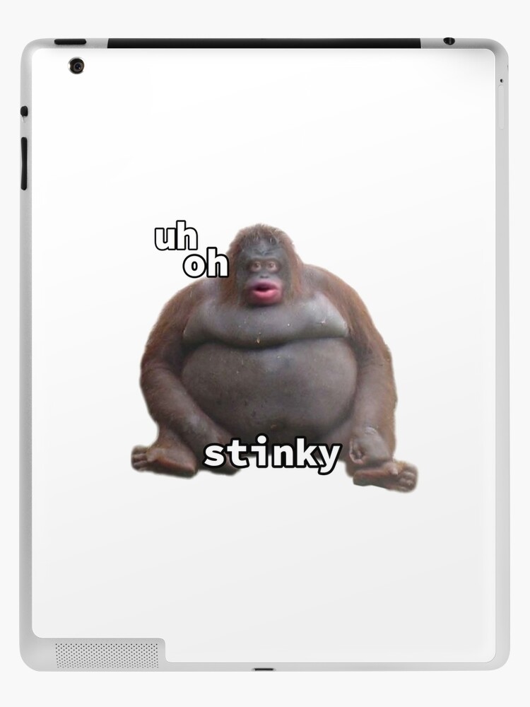 Uh Oh Stinky Poop Meme Funny Monkey Gift Mousepad