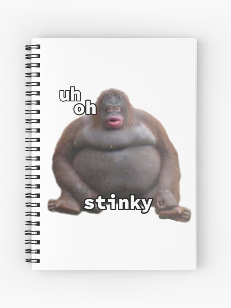 Uh Oh Stinky Poop Meme Funny Monkey Notebook: by Lo, Monkey